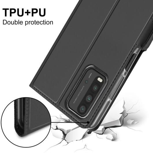 Xiaomi Redmi 9T Hoesje Portemonnee Book Case Kunstleer Zwart afbeelding 2