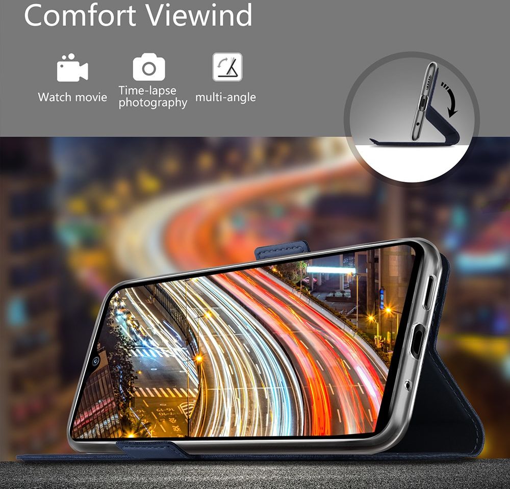 Xiaomi Redmi 9T Hoesje Portemonnee Book Case Kunstleer Blauw afbeelding 10