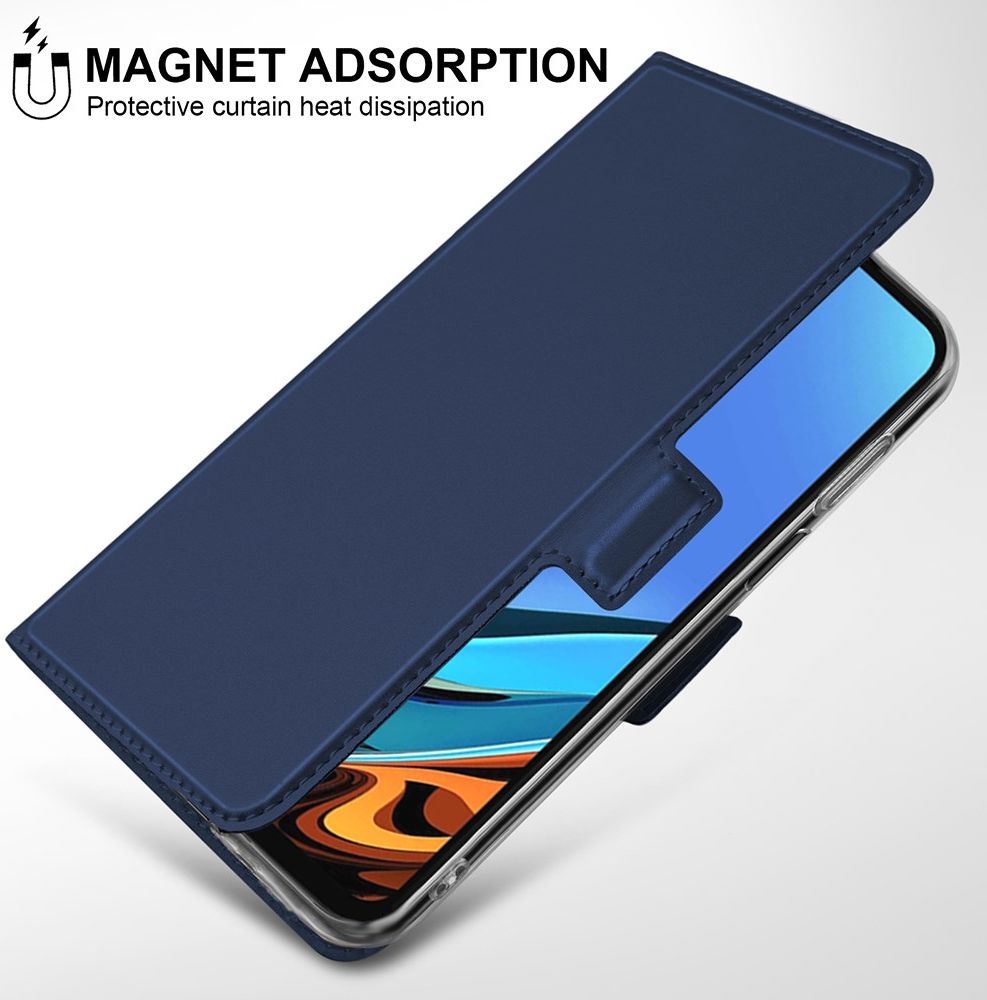 Xiaomi Redmi 9T Hoesje Portemonnee Book Case Kunstleer Blauw afbeelding 4