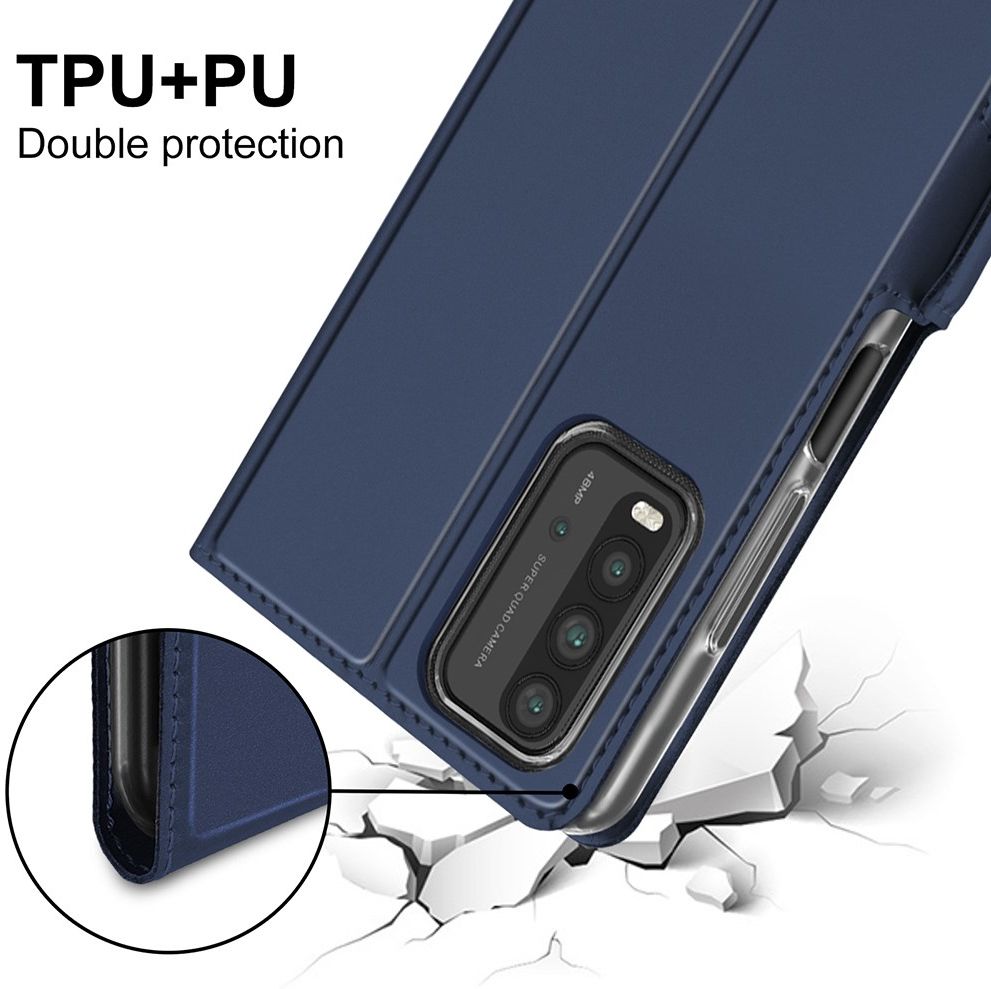 Xiaomi Redmi 9T Hoesje Portemonnee Book Case Kunstleer Blauw afbeelding 2