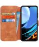 Xiaomi Redmi 9T Hoesje Retro Wallet Book Case Bruin