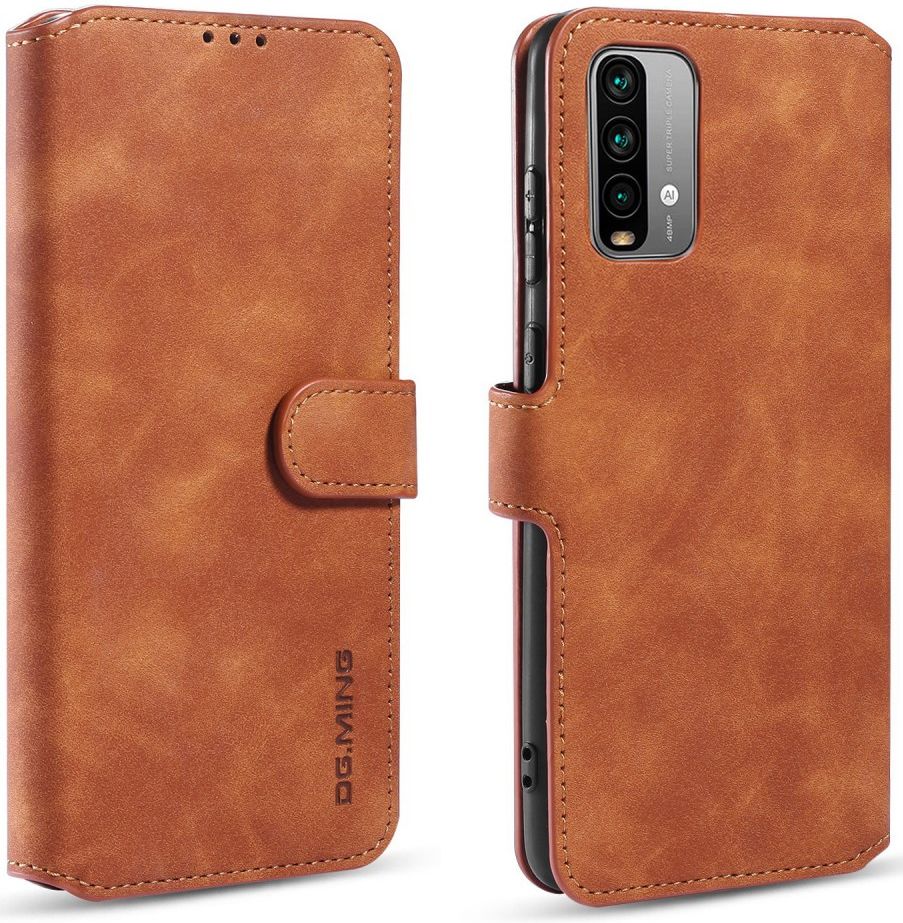 Xiaomi Redmi 9T Hoesje Retro Wallet Book Case Bruin afbeelding 4