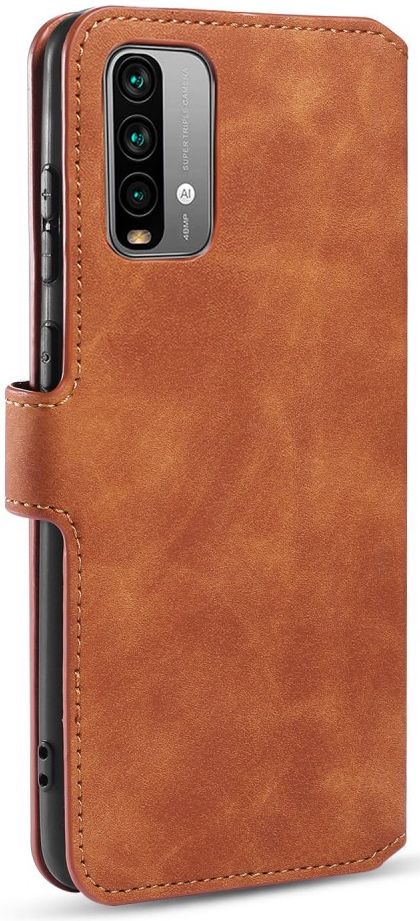 Xiaomi Redmi 9T Hoesje Retro Wallet Book Case Bruin afbeelding 12