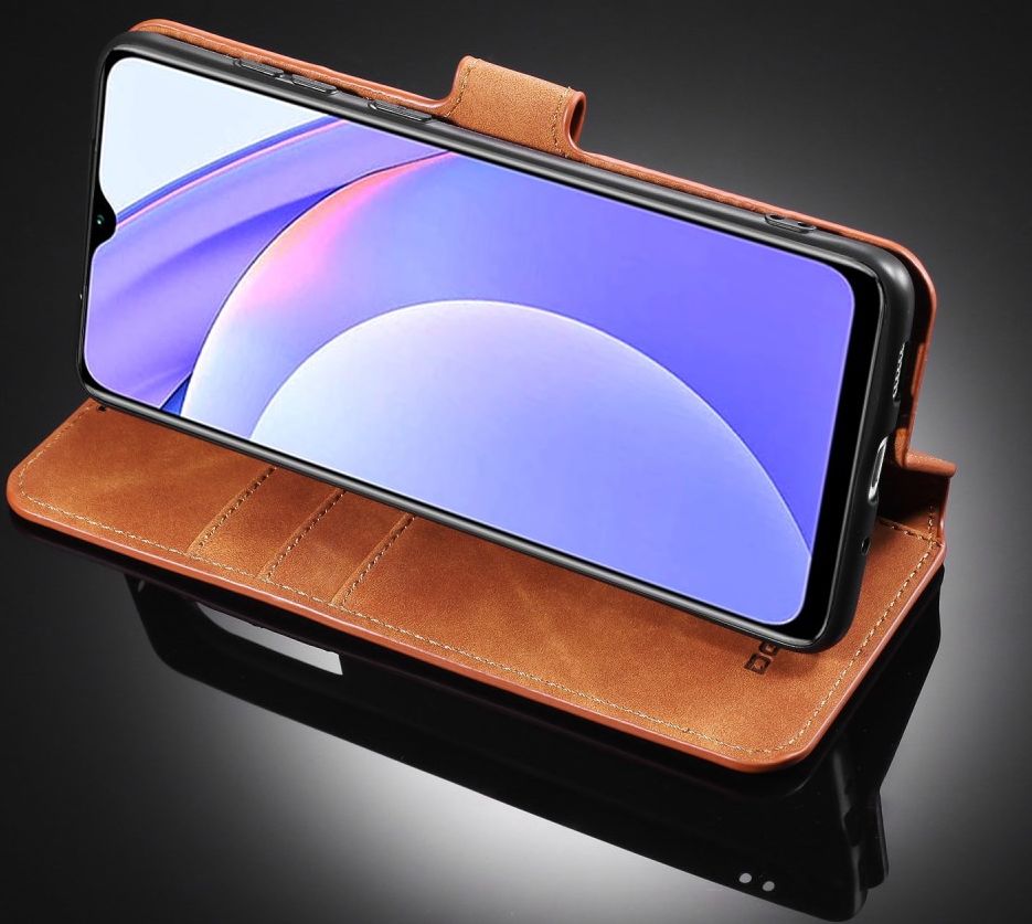 Xiaomi Redmi 9T Hoesje Retro Wallet Book Case Bruin afbeelding 5