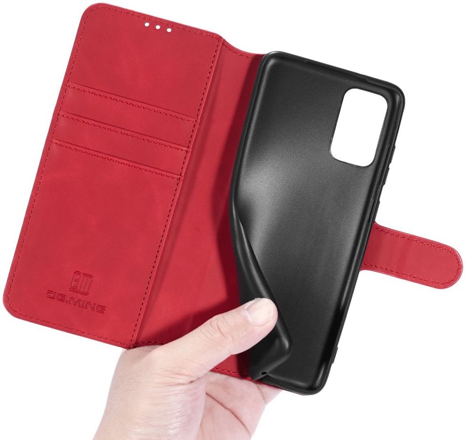 Xiaomi Redmi 9T Hoesje Retro Wallet Book Case Rood afbeelding 3