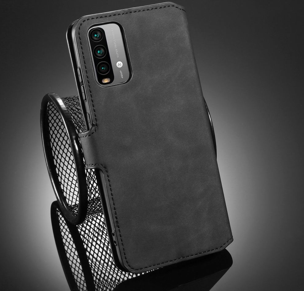 Xiaomi Redmi 9T Hoesje Retro Wallet Book Case Zwart afbeelding 9