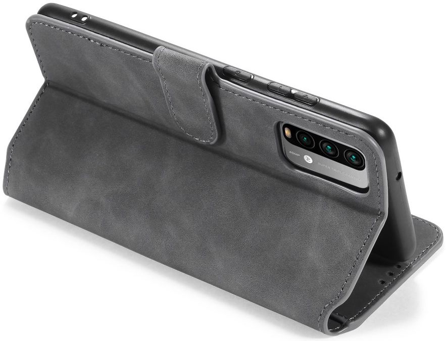 Xiaomi Redmi 9T Hoesje Retro Wallet Book Case Grijs afbeelding 7