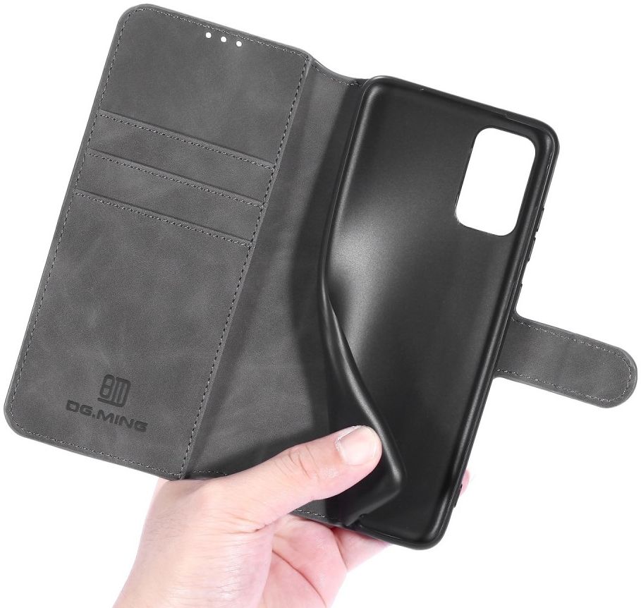 Xiaomi Redmi 9T Hoesje Retro Wallet Book Case Grijs afbeelding 3