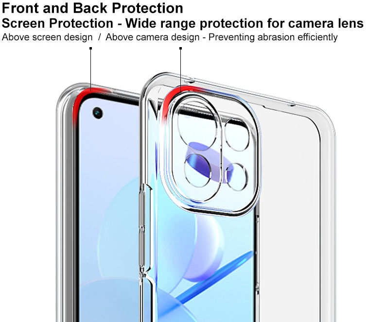 IMAK Xiaomi Mi 11 Lite 4G/5G (NE) Hoesje Flexibel Dun TPU Transparant afbeelding 4