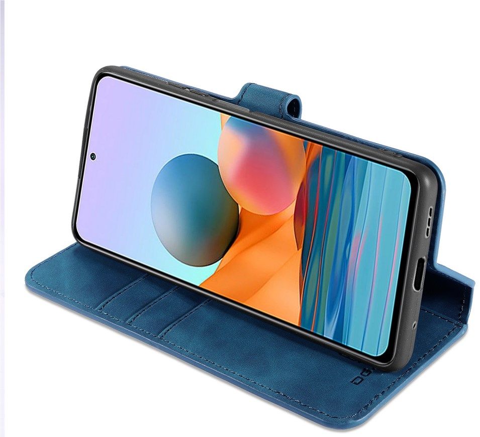 Xiaomi Redmi Note 10 Pro Hoesje Retro Wallet Book Case Blauw afbeelding 7