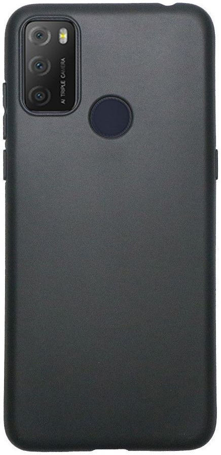 Alcatel 1S / 3L (2021) Hoesje Dun TPU Matte Back Cover Zwart afbeelding 1
