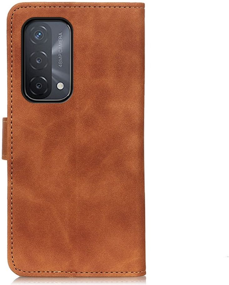 KHAZNEH Oppo A54 5G / A74 5G Hoesje Retro Wallet Book Case Bruin afbeelding 6