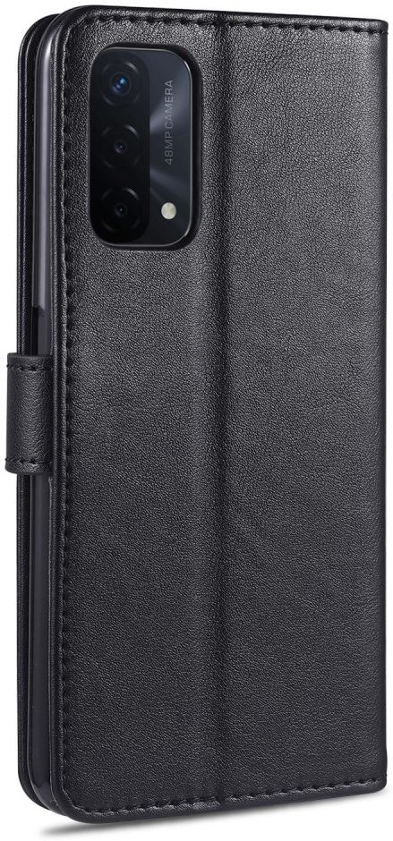 AZNS Oppo A74 5G Hoesje Portemonnee Book Case Zwart afbeelding 4
