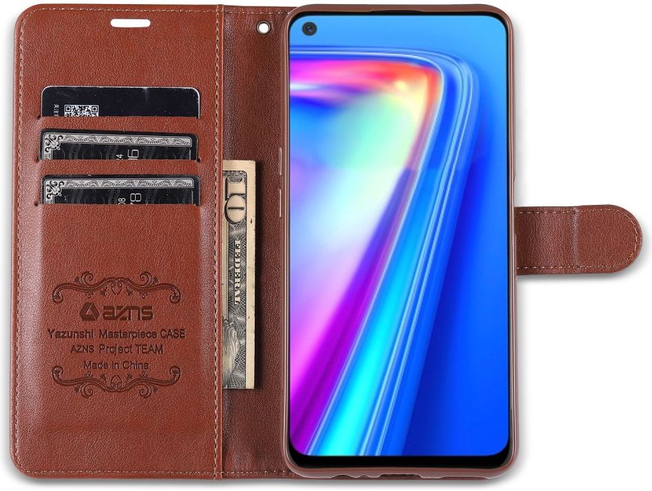 AZNS Oppo A74 5G Hoesje Portemonnee Book Case Zwart afbeelding 3