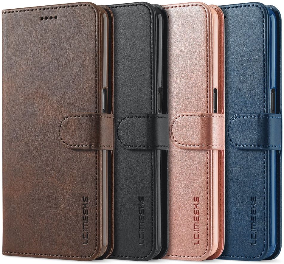 LC.IMEEKE Oppo A54 5G / A74 5G Hoesje Book Case Kunst Leer Bruin afbeelding 5