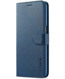 LC.IMEEKE Oppo A54 5G / A74 5G Hoesje Book Case Kunst Leer Blauw