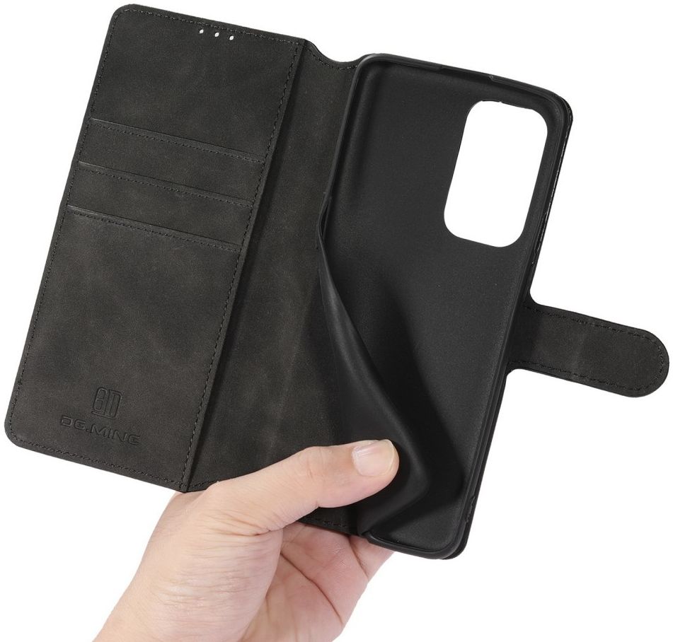 DG Ming OnePlus 9 Hoesje Retro Wallet Book Case Zwart afbeelding 3