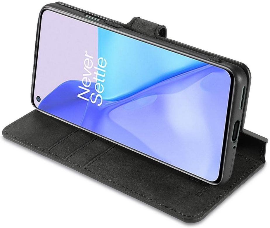 DG Ming OnePlus 9 Hoesje Retro Wallet Book Case Zwart afbeelding 6