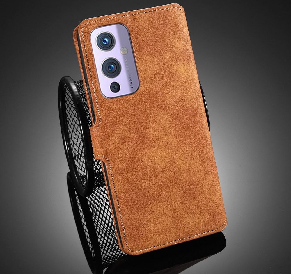 DG Ming OnePlus 9 Hoesje Retro Wallet Book Case Bruin afbeelding 9