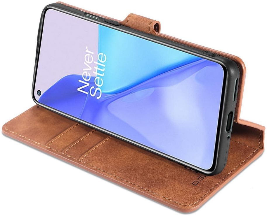DG Ming OnePlus 9 Hoesje Retro Wallet Book Case Bruin afbeelding 6