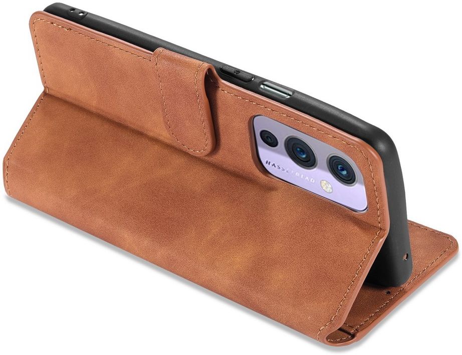 DG Ming OnePlus 9 Hoesje Retro Wallet Book Case Bruin afbeelding 7