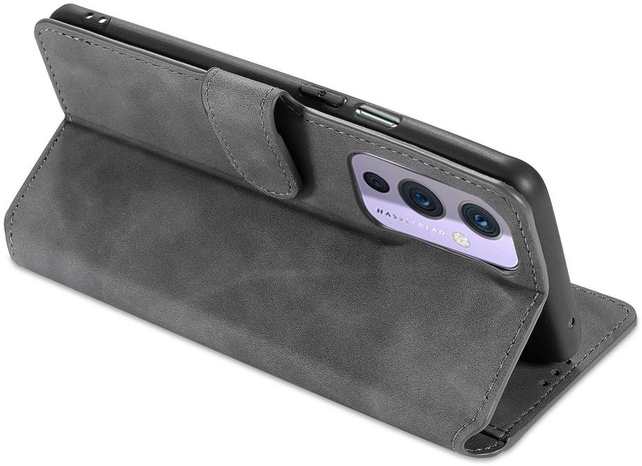 DG Ming OnePlus 9 Hoesje Retro Wallet Book Case Grijs afbeelding 7