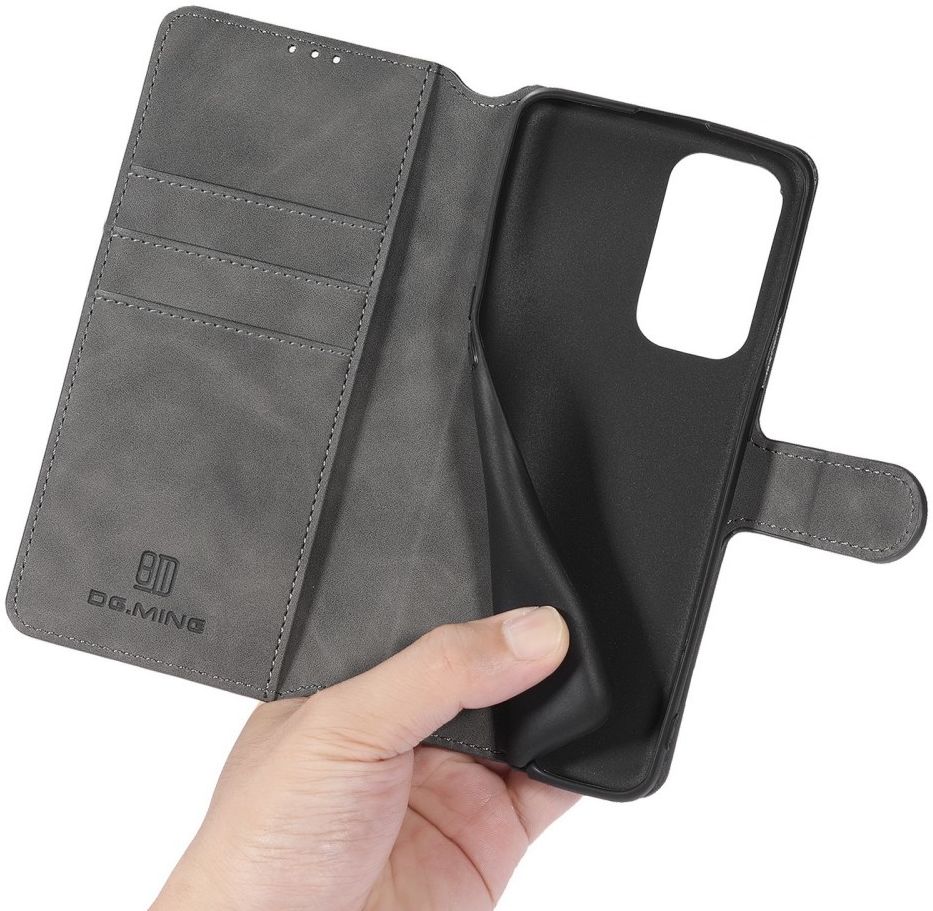 DG Ming OnePlus 9 Hoesje Retro Wallet Book Case Grijs afbeelding 3