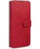 DG Ming OnePlus 9 Hoesje Retro Wallet Book Case Rood