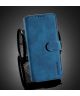 DG Ming OnePlus 9 Hoesje Retro Wallet Book Case Blauw
