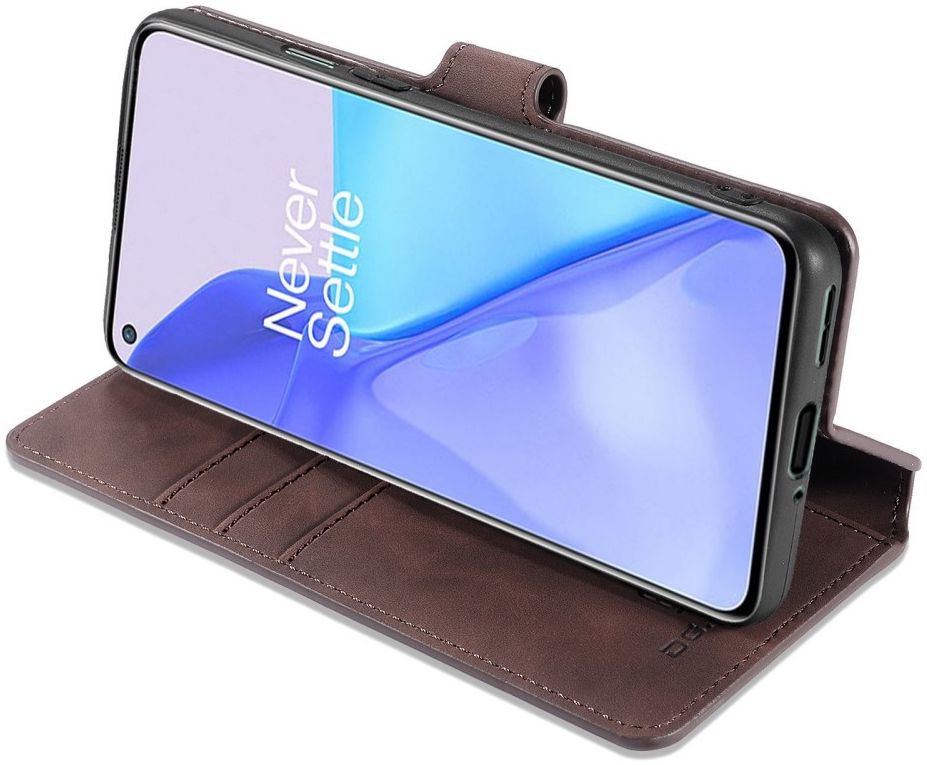 DG Ming OnePlus 9 Hoesje Retro Wallet Book Case Coffee afbeelding 6