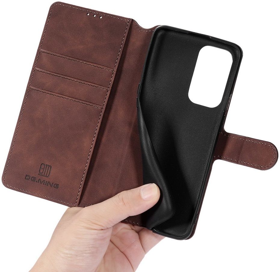 DG Ming OnePlus 9 Hoesje Retro Wallet Book Case Coffee afbeelding 3