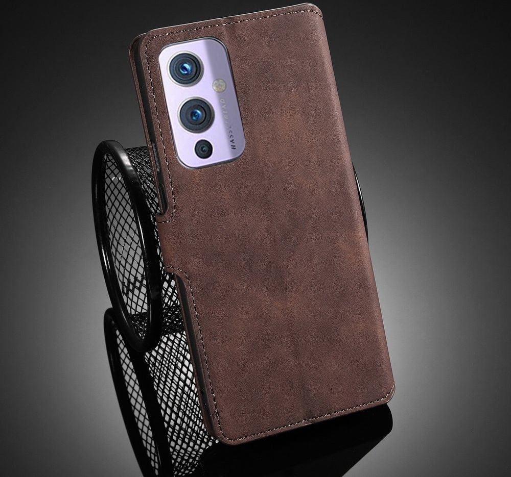DG Ming OnePlus 9 Hoesje Retro Wallet Book Case Coffee afbeelding 9