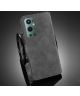 DG Ming OnePlus 9 Pro Hoesje Retro Wallet Book Case Grijs