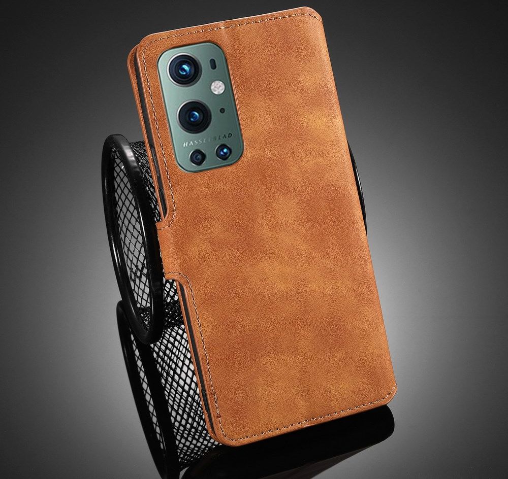 DG Ming OnePlus 9 Pro Hoesje Retro Wallet Book Case Bruin afbeelding 4