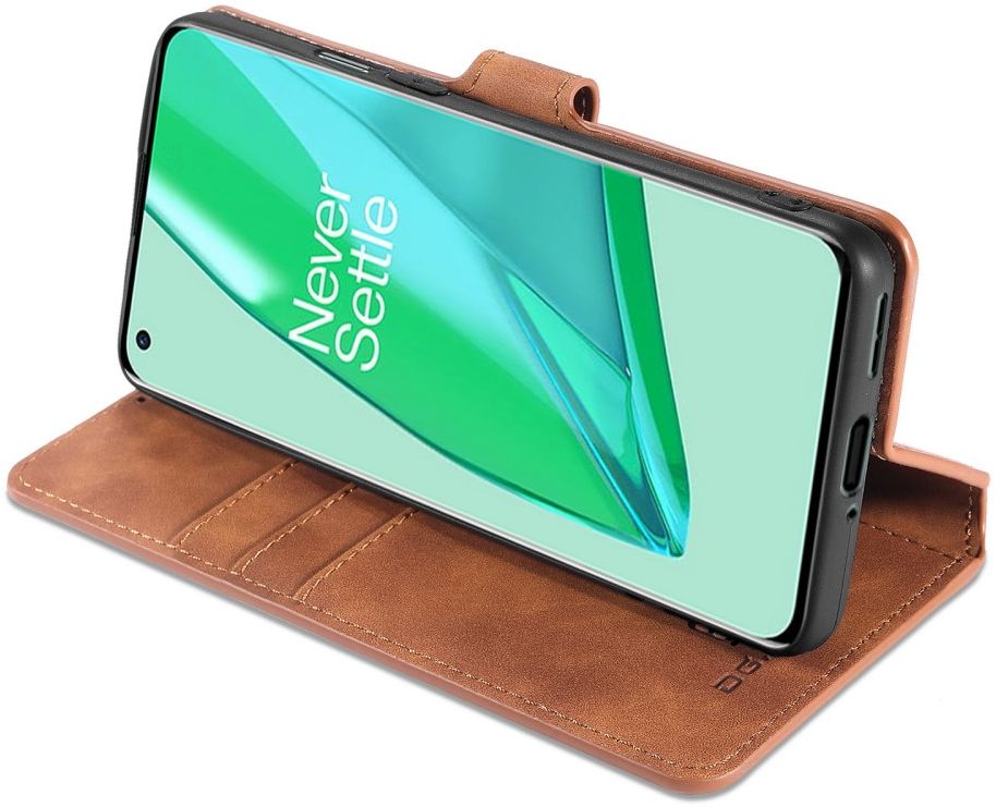 DG Ming OnePlus 9 Pro Hoesje Retro Wallet Book Case Bruin afbeelding 7