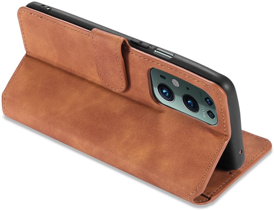 DG Ming OnePlus 9 Pro Hoesje Retro Wallet Book Case Bruin afbeelding 8