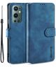 DG Ming OnePlus 9 Pro Hoesje Retro Wallet Book Case Blauw