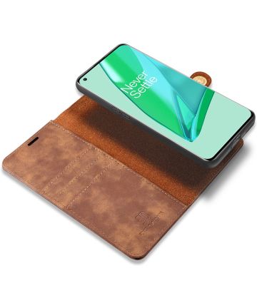 OnePlus 9 Pro Hoesje 2-in-1 Book Case en Back Cover Bruin Hoesjes