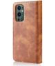 OnePlus 9 Pro Hoesje 2-in-1 Book Case en Back Cover Bruin