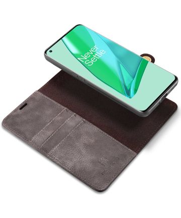 OnePlus 9 Pro Hoesje 2-in-1 Book Case en Back Cover Grijs Hoesjes