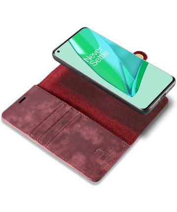 OnePlus 9 Pro Hoesje 2-in-1 Book Case en Back Cover Rood Hoesjes