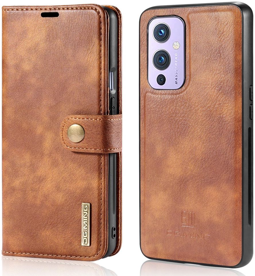OnePlus 9 Hoesje 2-in-1 Book Case en Back Cover Bruin afbeelding 5