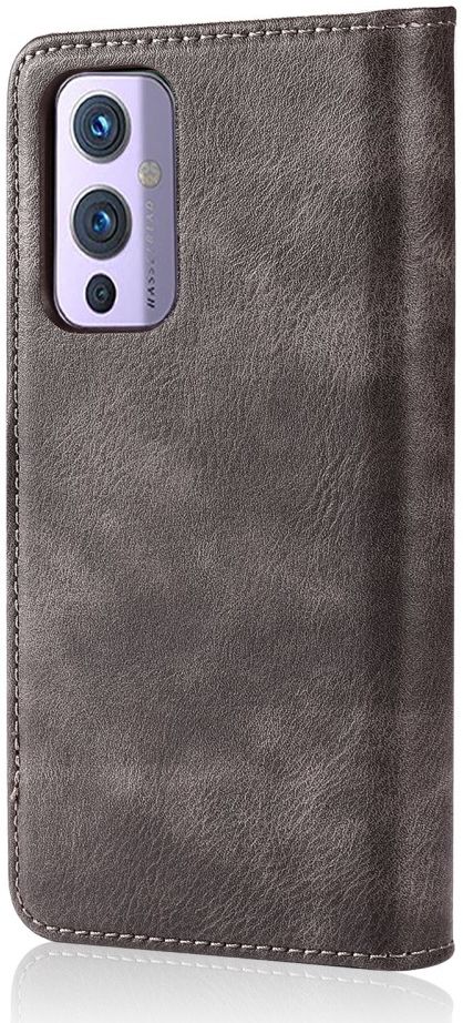 OnePlus 9 Hoesje 2-in-1 Book Case en Back Cover Grijs afbeelding 8