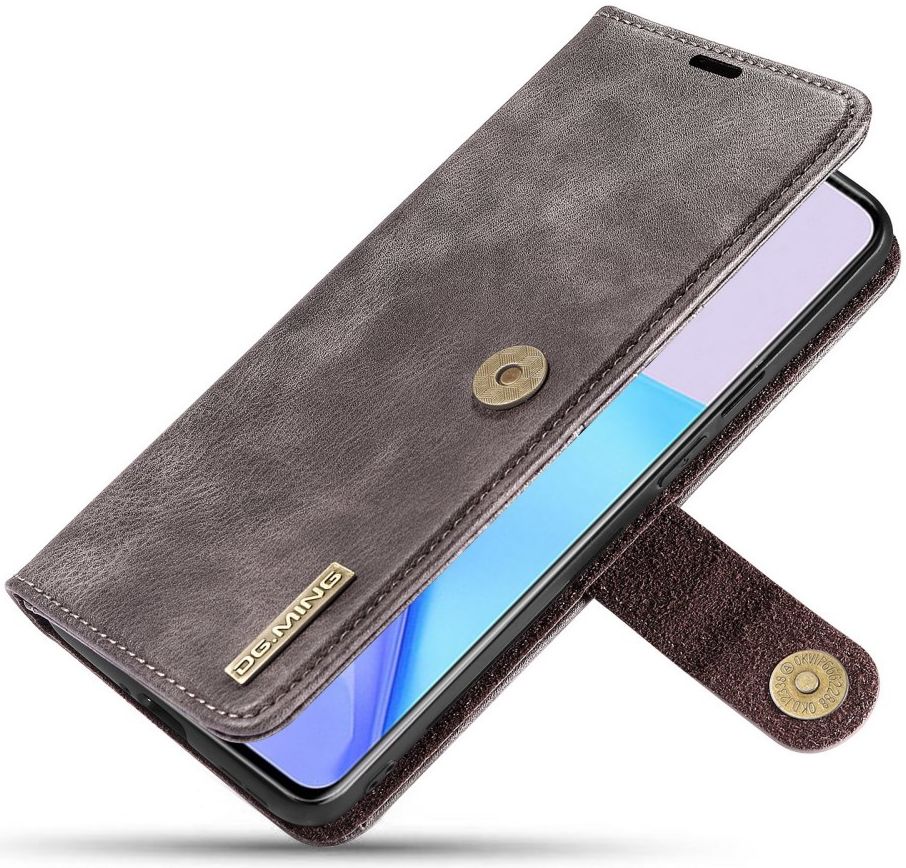 OnePlus 9 Hoesje 2-in-1 Book Case en Back Cover Grijs afbeelding 4