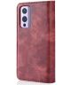 OnePlus 9 Hoesje 2-in-1 Book Case en Back Cover Rood