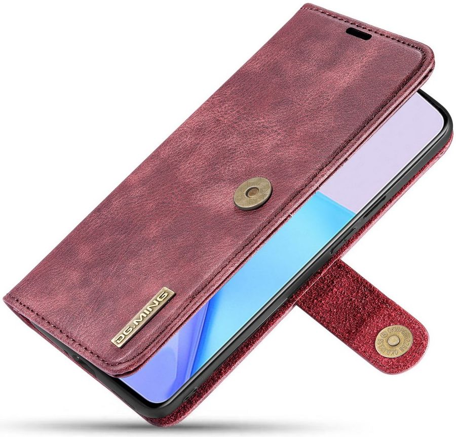OnePlus 9 Hoesje 2-in-1 Book Case en Back Cover Rood afbeelding 4