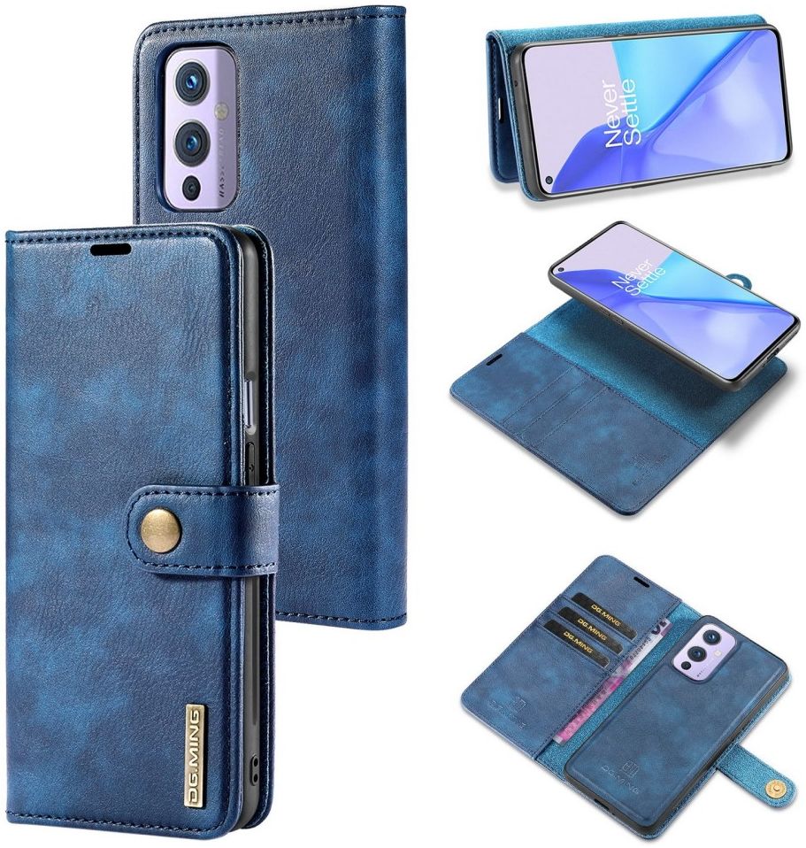 OnePlus 9 Hoesje 2-in-1 Book Case en Back Cover Blauw afbeelding 6