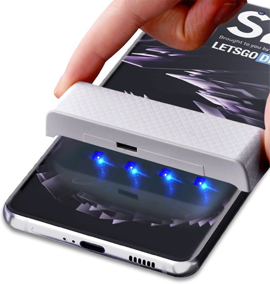 Samsung Galaxy S21 Screen Protector Tempered UV Glass Volledig Dekkend afbeelding 2