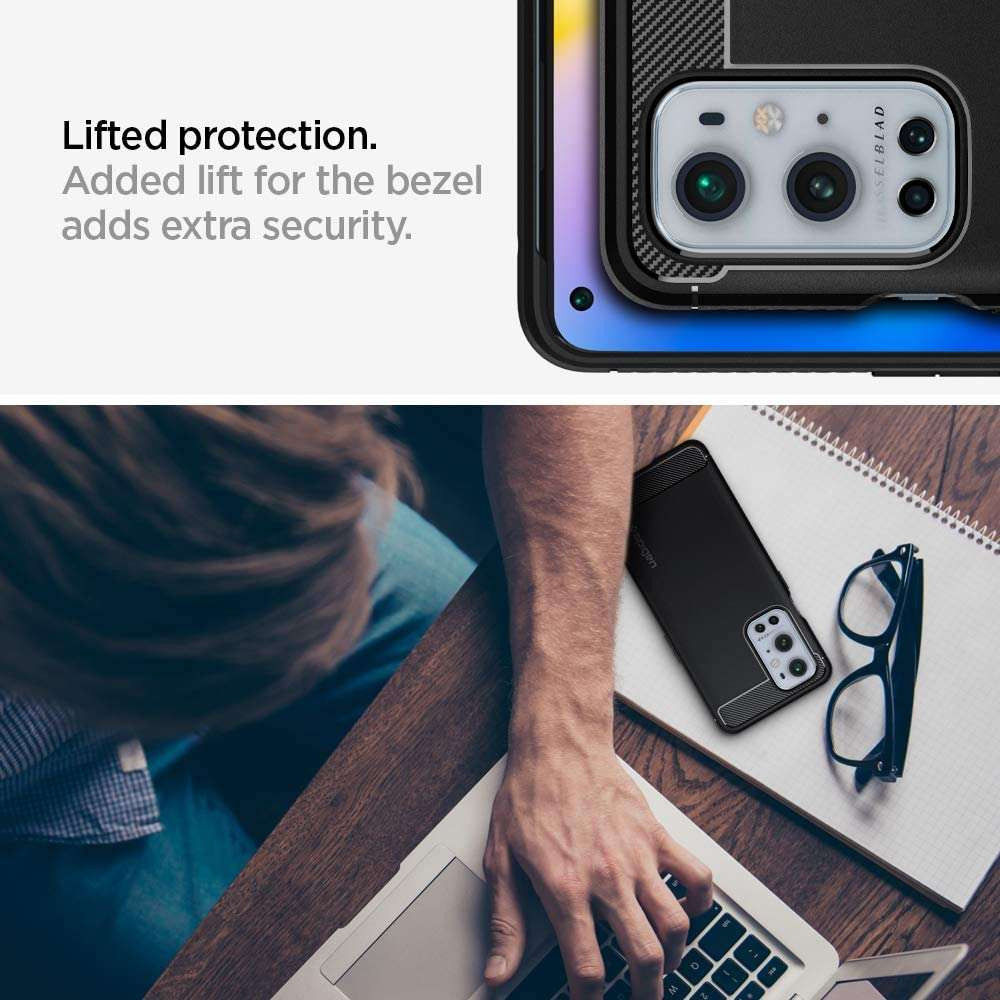 Spigen Rugged Armor OnePlus 9 Pro Hoesje Back Cover Zwart afbeelding 5