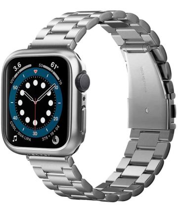 Spigen Thin Fit Apple Watch 44MM Hoesje Hard Plastic Bumper Grijs Cases